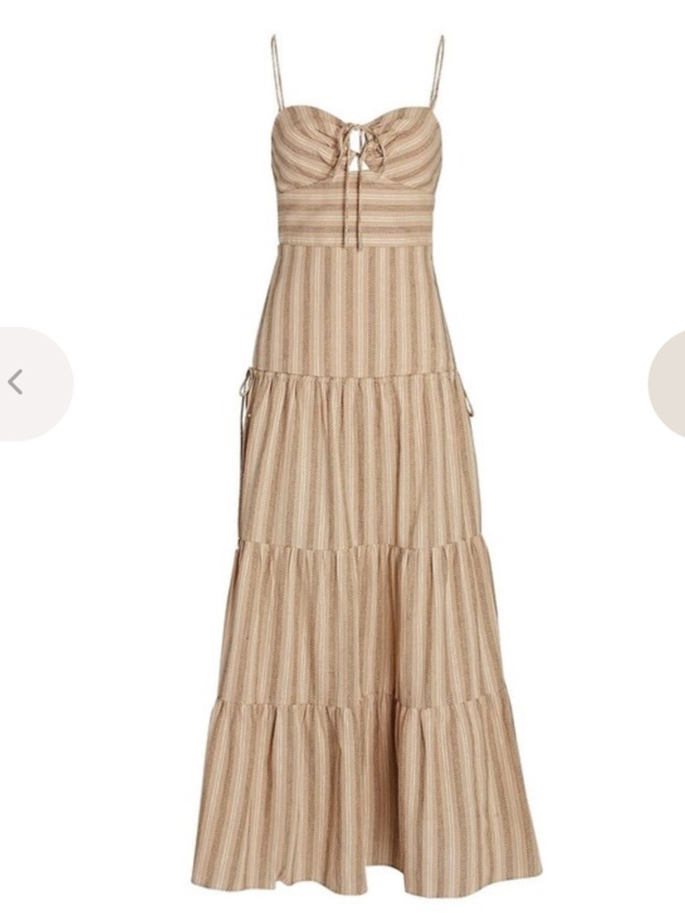 Significant Other Jordan Dress - Almond/ Black Stripe